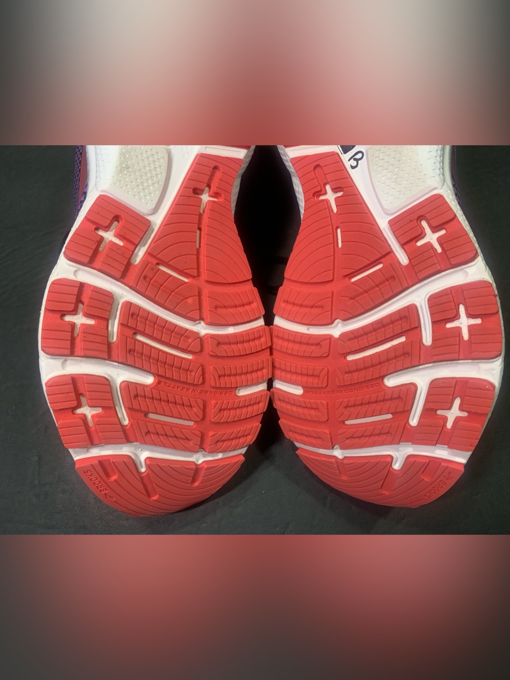 Brooks Adrenaline 22 Women Black Blue Red Running Walking Shoes Size-9.5 D-Wide - Picture 9 of 11